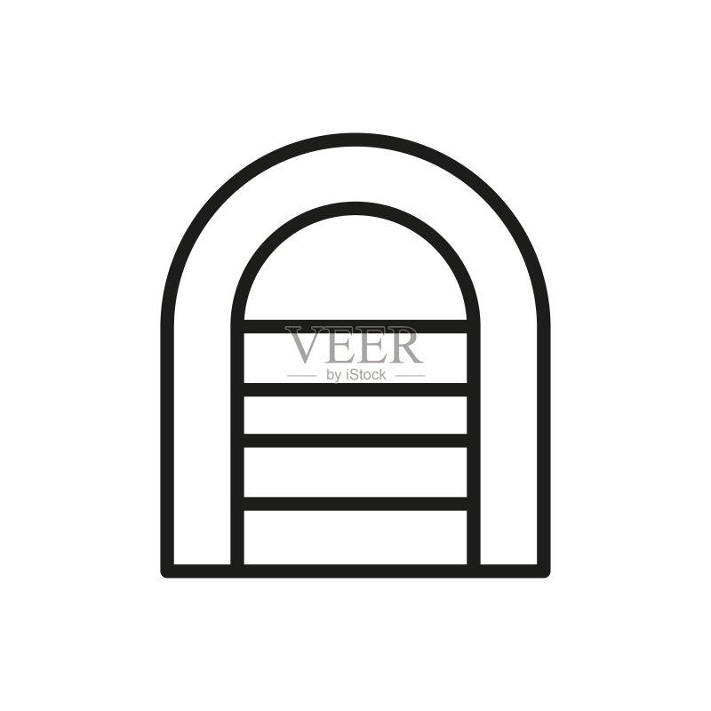 简易门线条图标图标素材