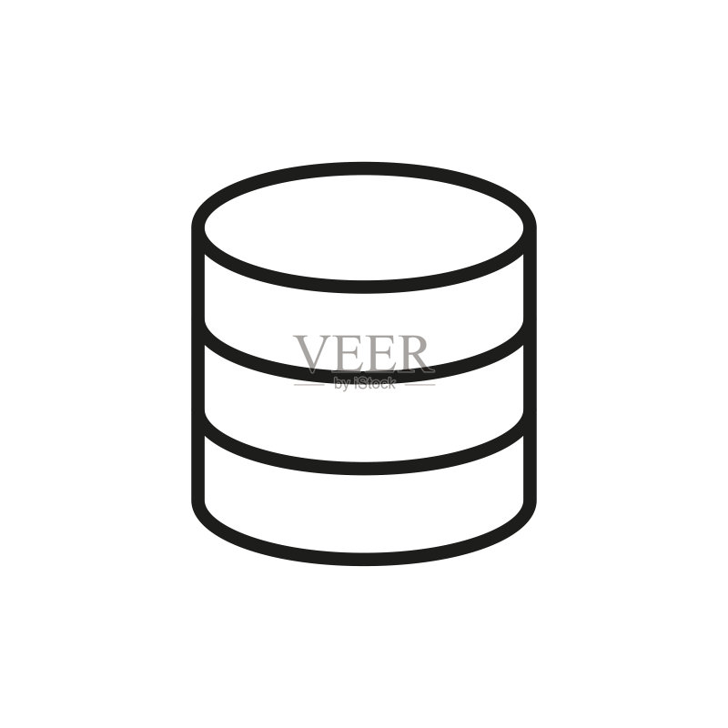 简约数据库线性图标图标素材