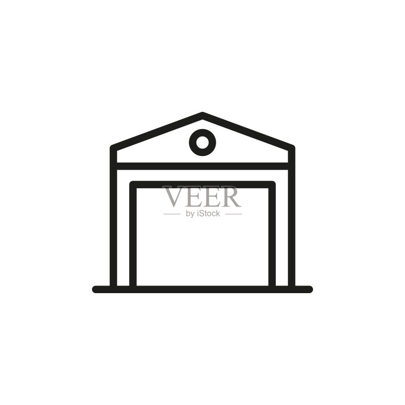 简单的仓库线条图标图标素材
