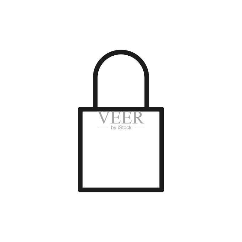 简约锁线图标图标素材