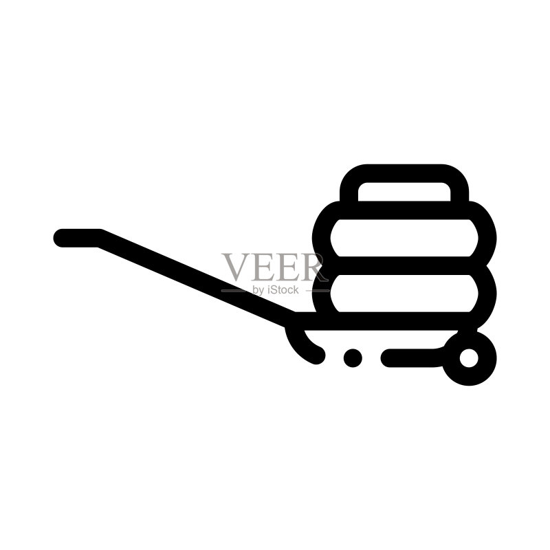 轮胎运输图标矢量轮廓插图图标素材