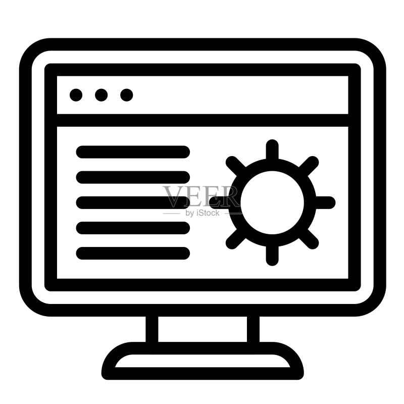病毒报告矢量图线条样式图标图标素材