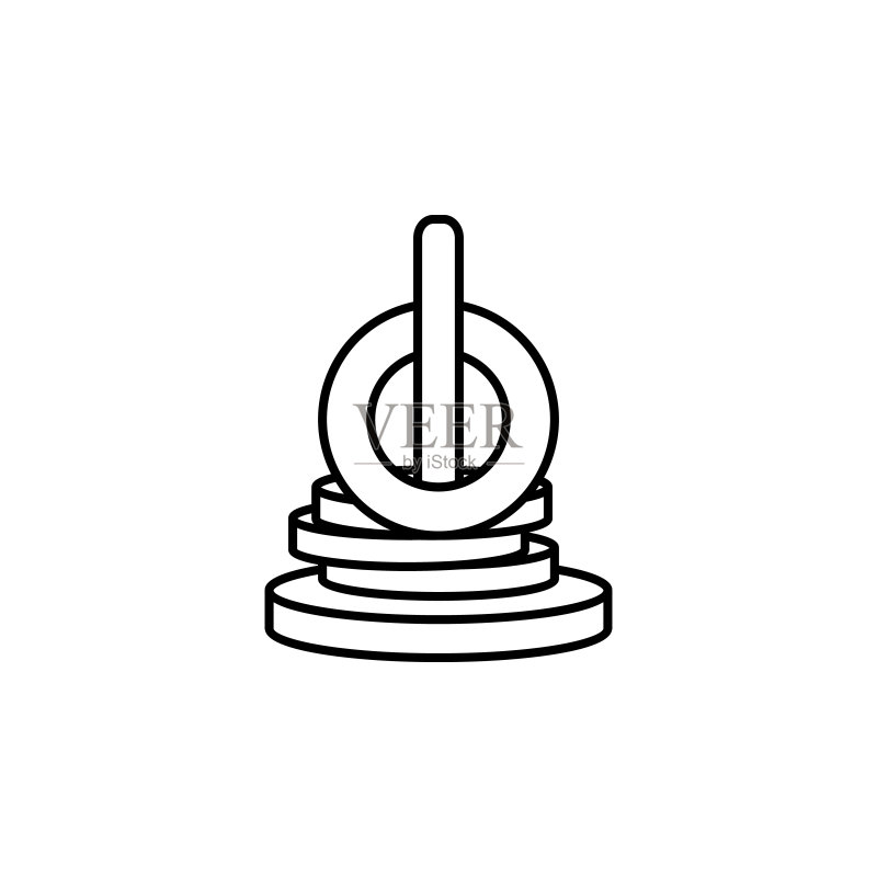 白色背景上的篮球框线条图标图标素材