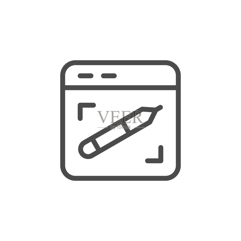 绘图板线条轮廓图标图标素材
