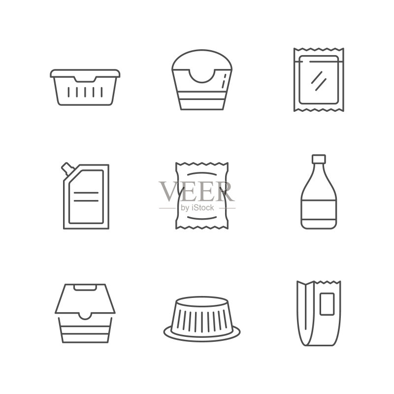 食品包装图标矢量图图标素材