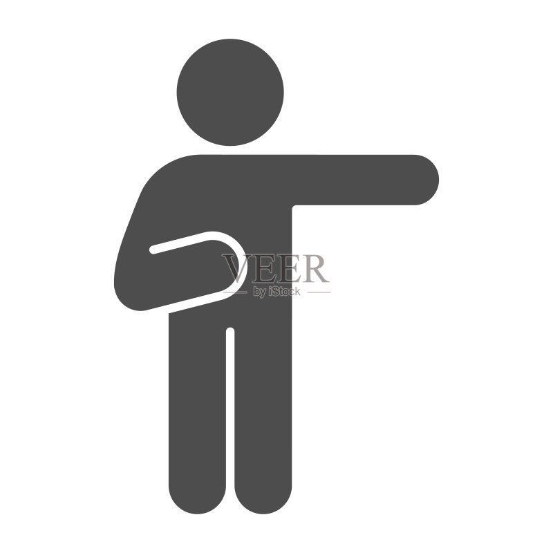 男人右臂指向右侧的图标图标素材