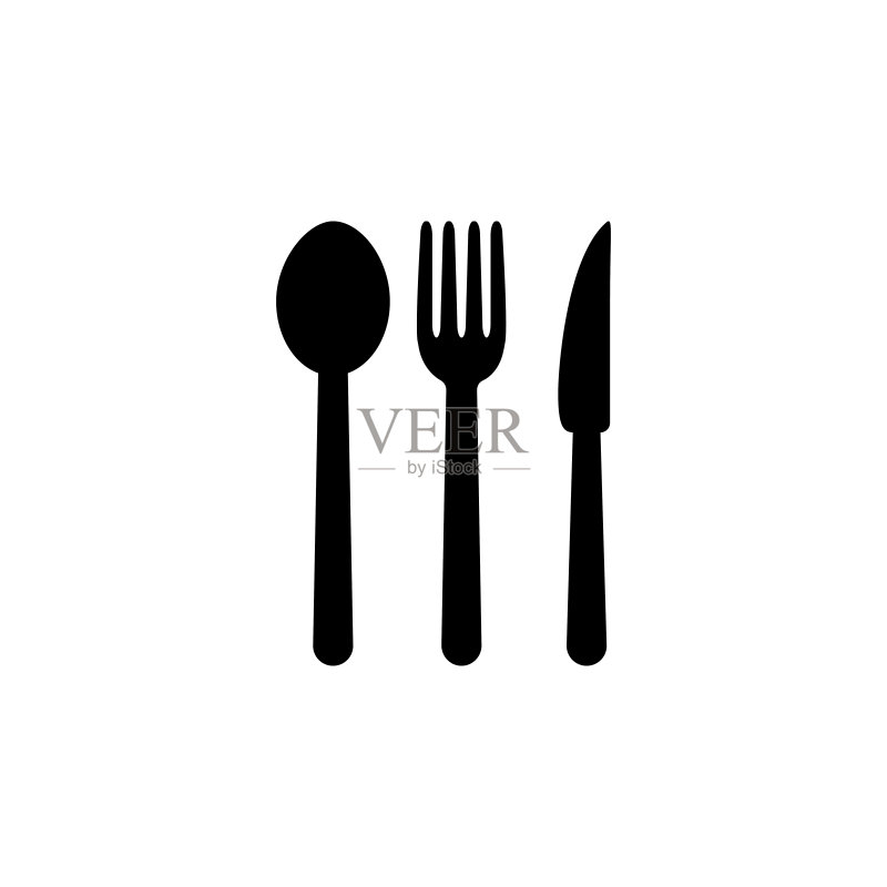 勺子叉子刀具图标logo设计图标素材