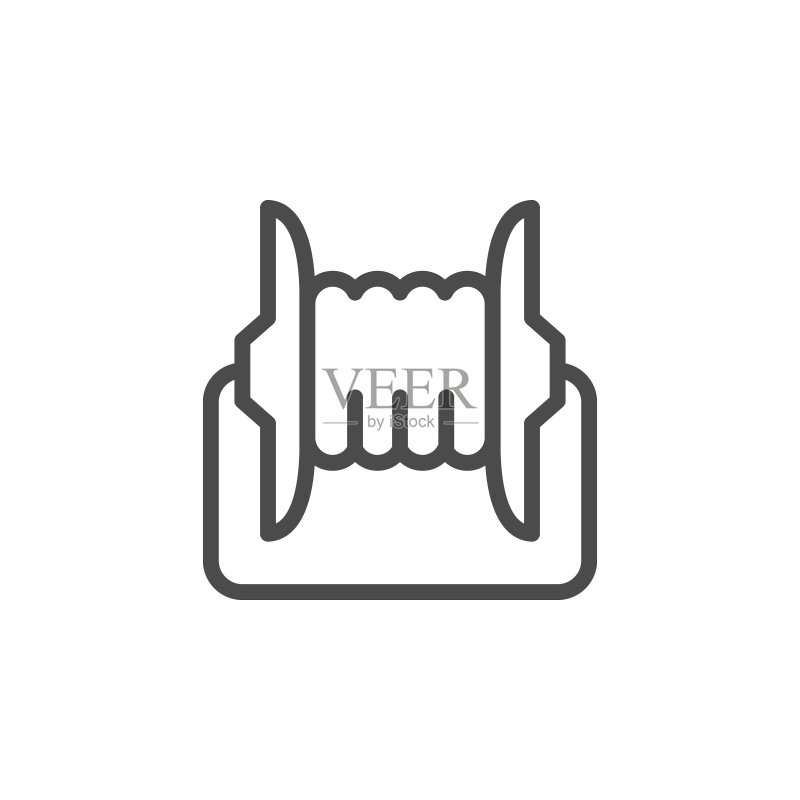 电缆卷线轮廓图标图标素材