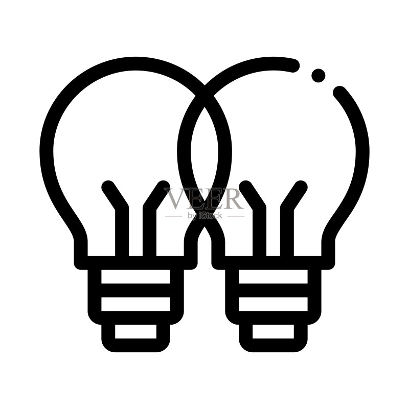 普通才智图标矢量轮廓插图图标素材