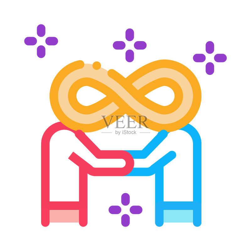 永久合约图标矢量轮廓插图图标素材