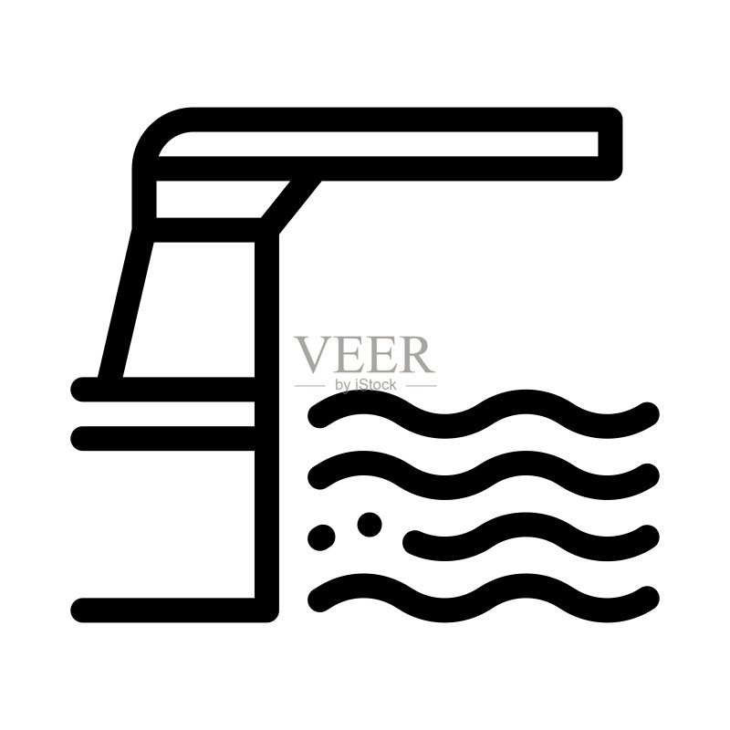 水位计图标矢量轮廓图图标素材