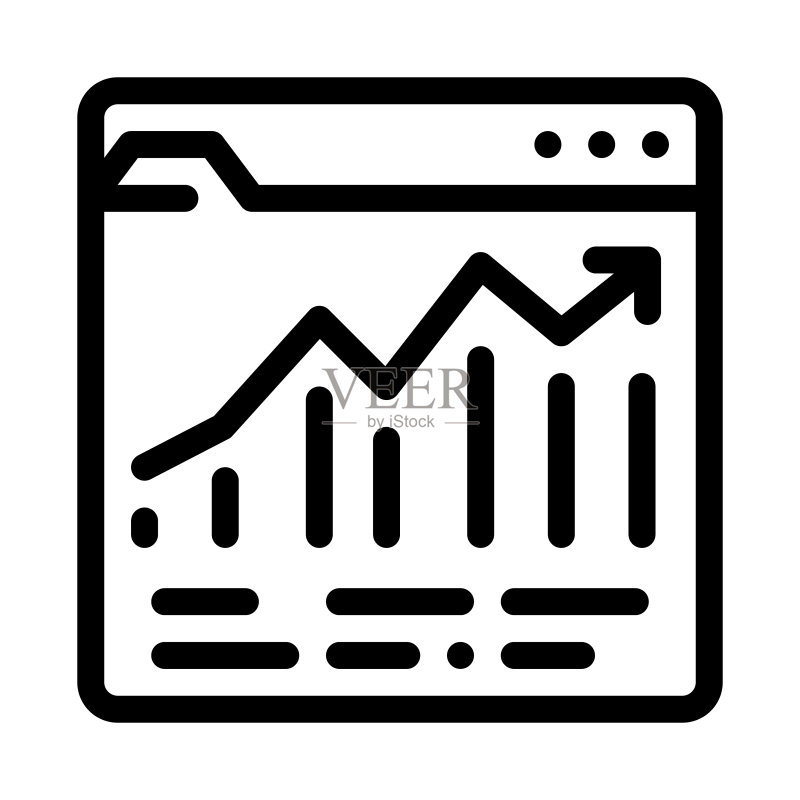 成长图标矢量轮廓插图图标素材