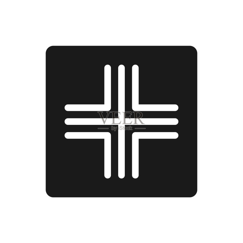 医疗十字图标矢量标志模板图标素材