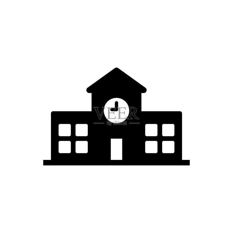 大学图标扁平矢量模板设计图标素材