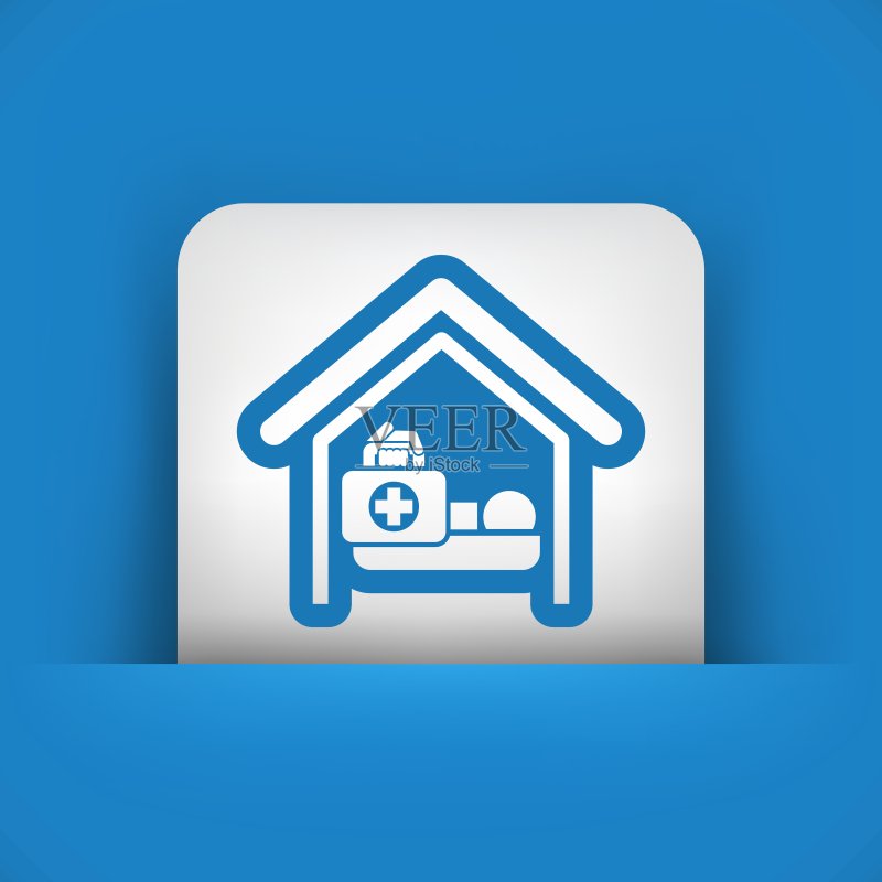 医疗到住所图标素材