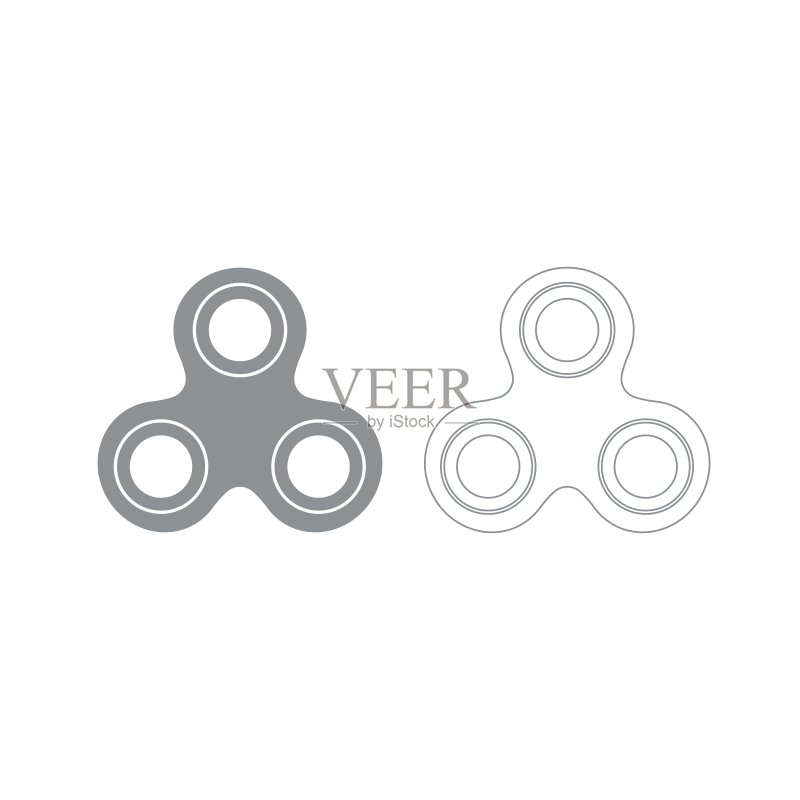 指尖陀螺灰色图标图标素材