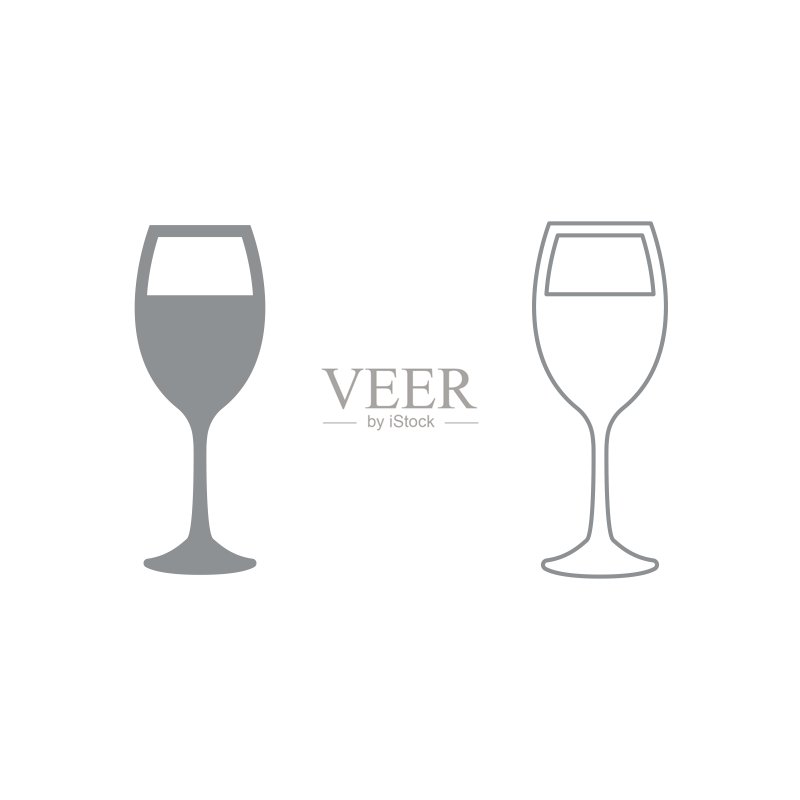 黑色葡萄酒杯图标图标素材