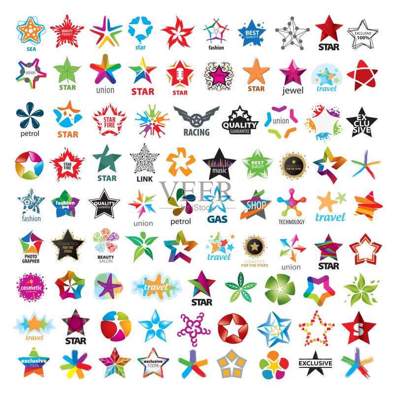 最大的五角星矢量logo合集图标素材