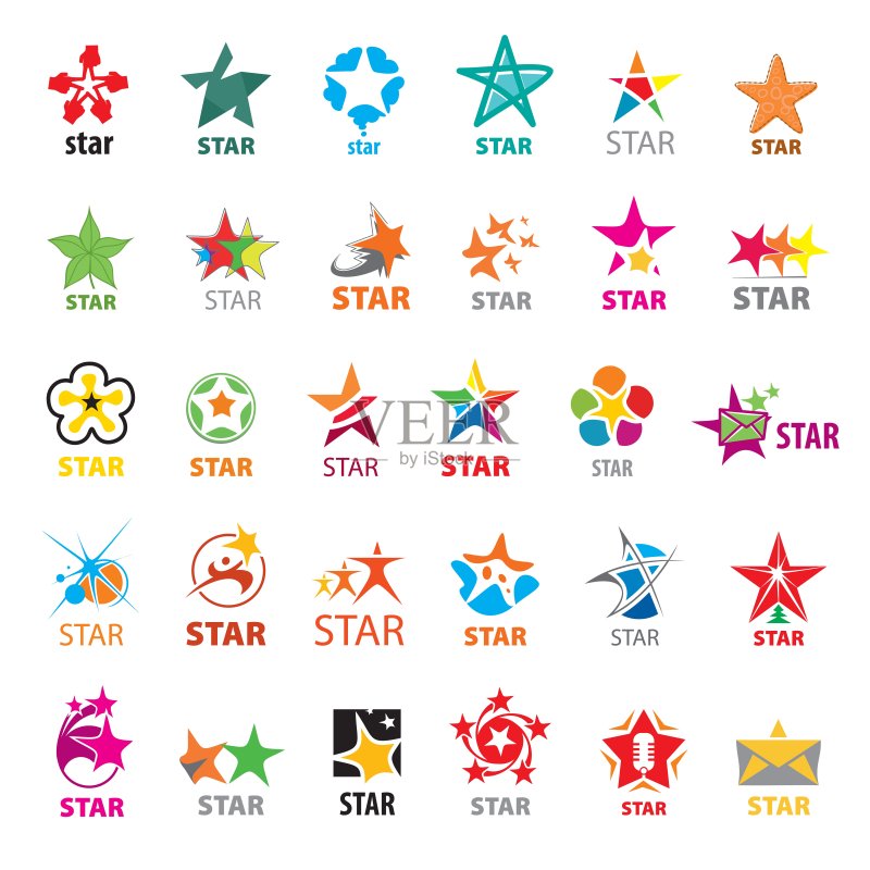 矢量星星标志合集图标素材