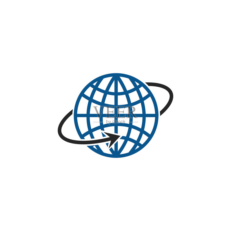 地球仪图标和符号矢量图图标素材