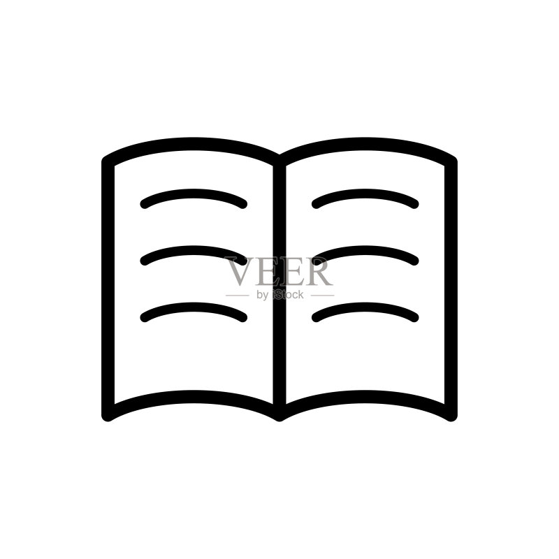 流行的图书图标扁平矢量模板设计图标素材
