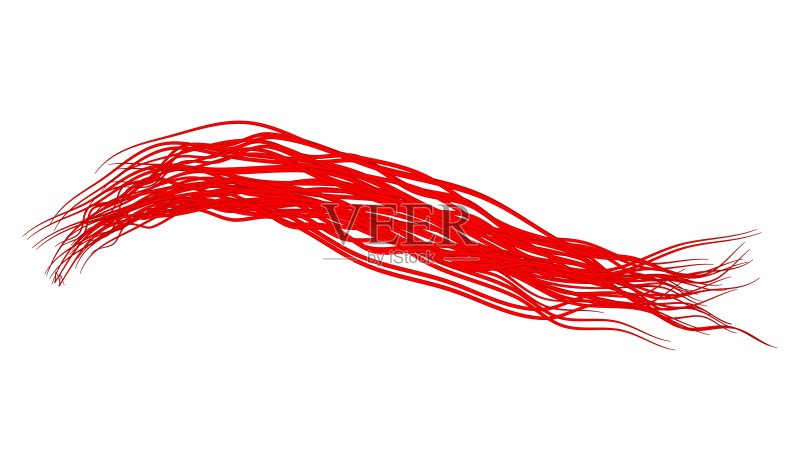 红色血管矢量符号图标设计,精美插图图标素材