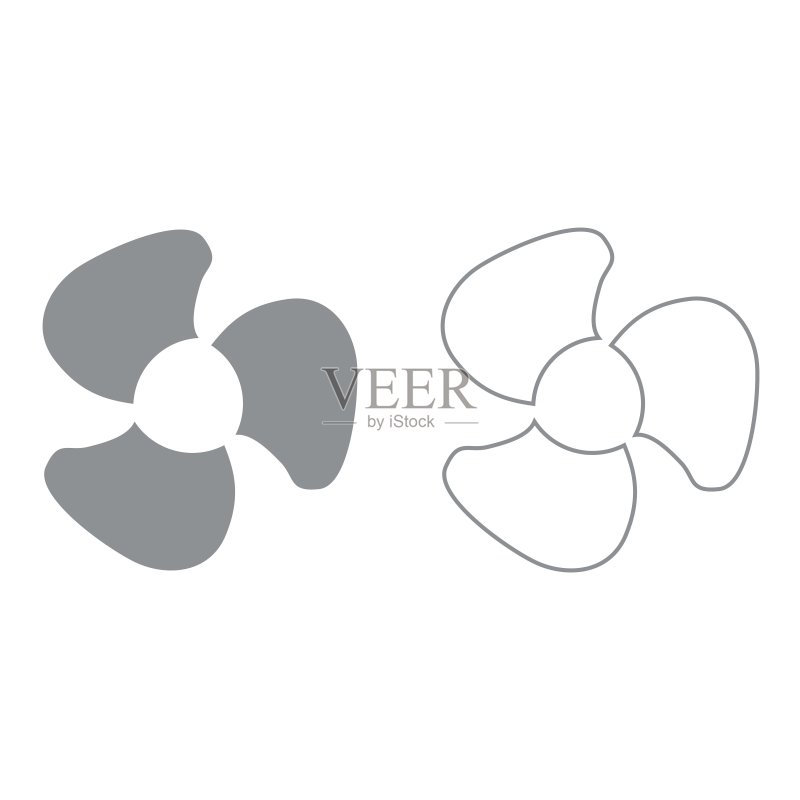 黑色风扇叶片图标图标素材