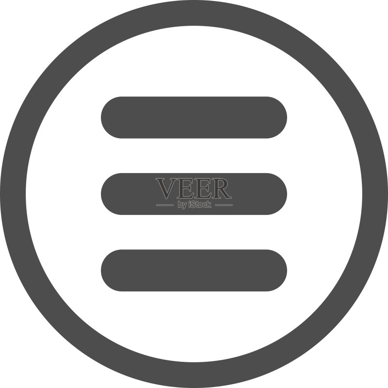 堆叠扁平灰色圆角矢量图标图标素材