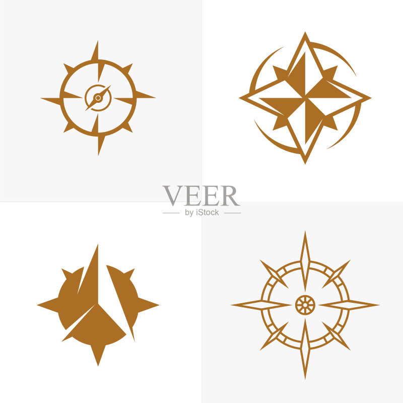 创意指南针LOGO设计模板图标合集图标素材