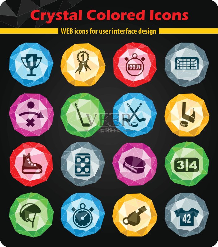 冰球图标合集图标素材