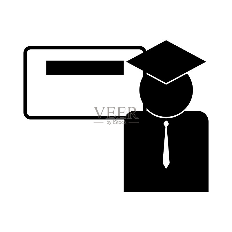 科学家在黑板旁图标素材