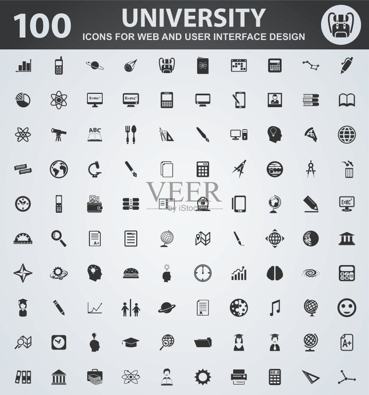 大学图标集图标素材