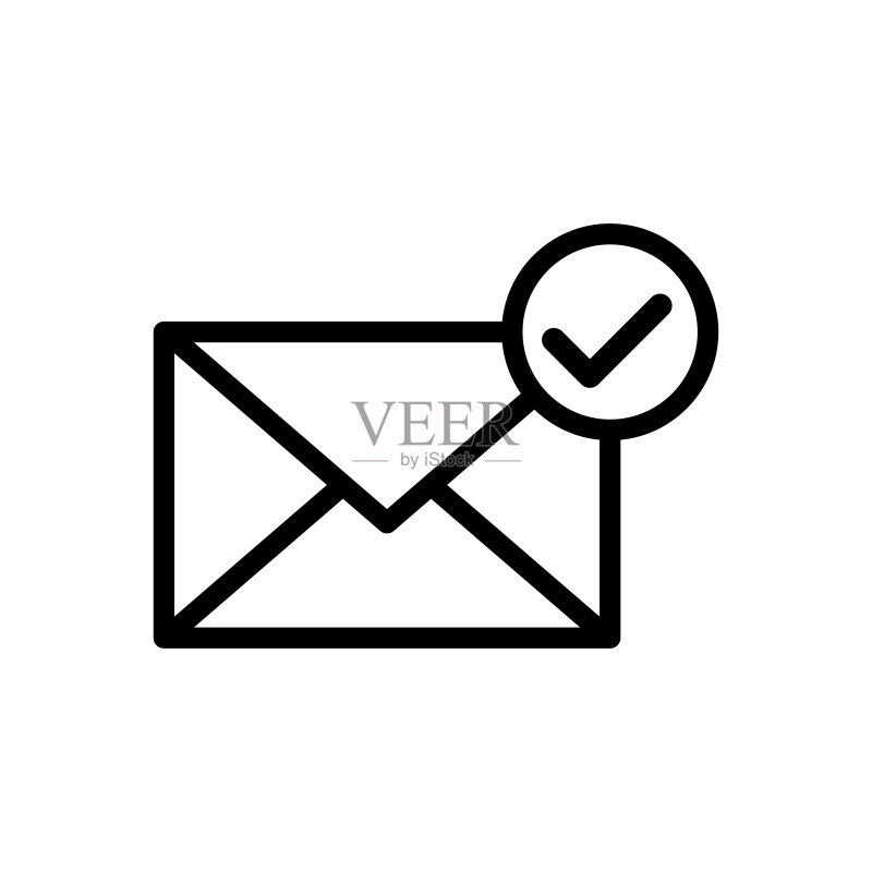 信封图标扁平矢量模板设计图标素材