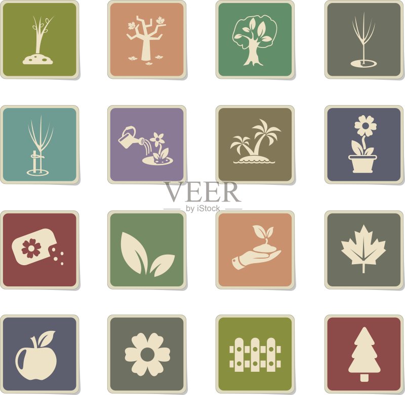 植物工具图标集图标素材