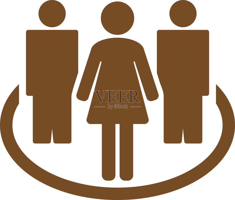 商务双色套装中的社会图标图标素材