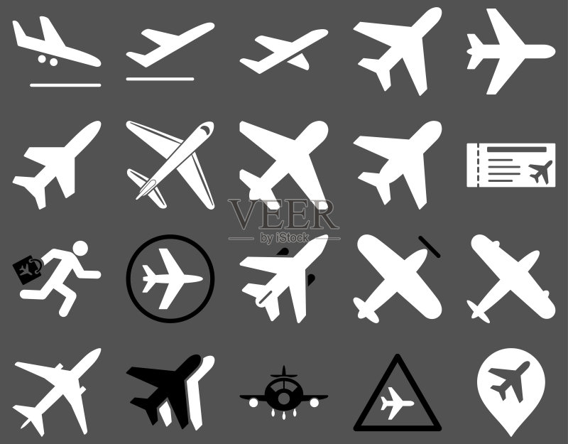 航空图标设置图标素材