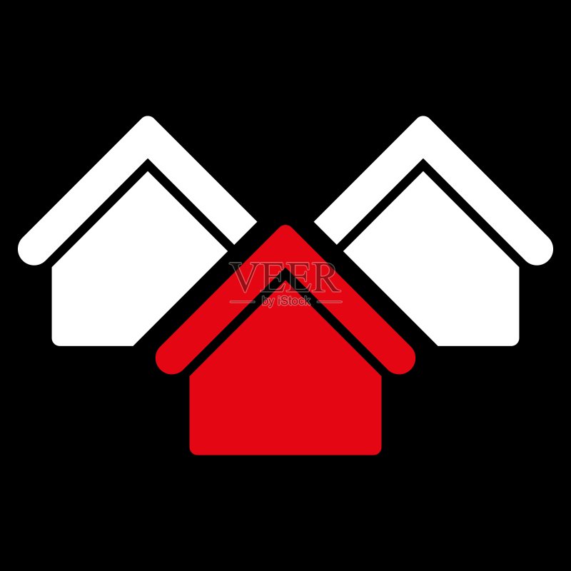 来自商业双色套装的房地产图标图标素材