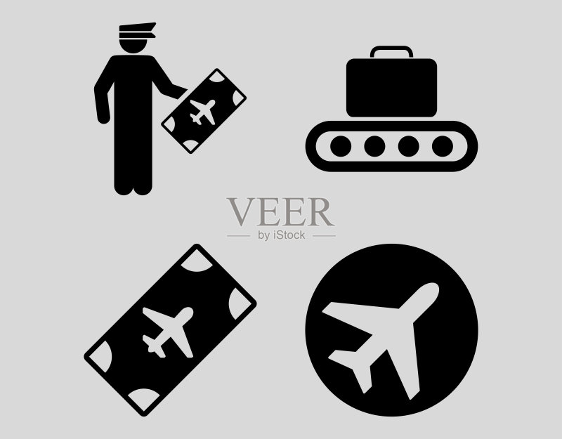 航空图标设置图标素材