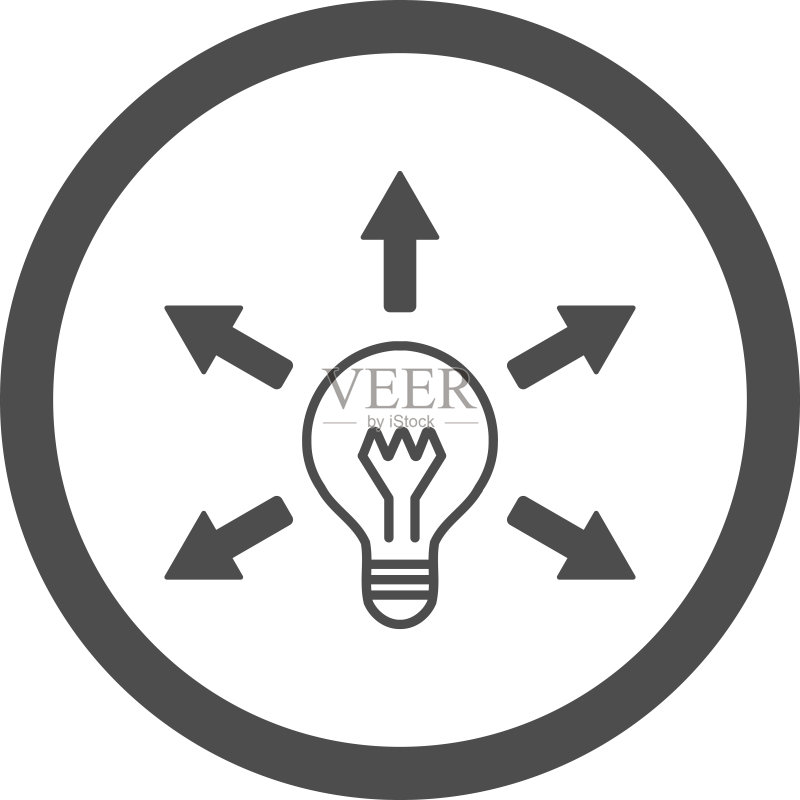 灰色圆形创意矢量图标图标素材