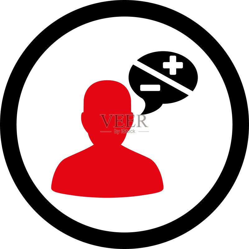 争论强烈的红色和黑色圆形矢量图标图标素材