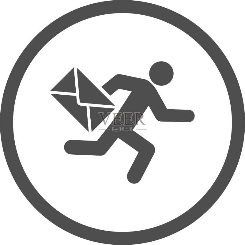 邮件快递员图标图标素材