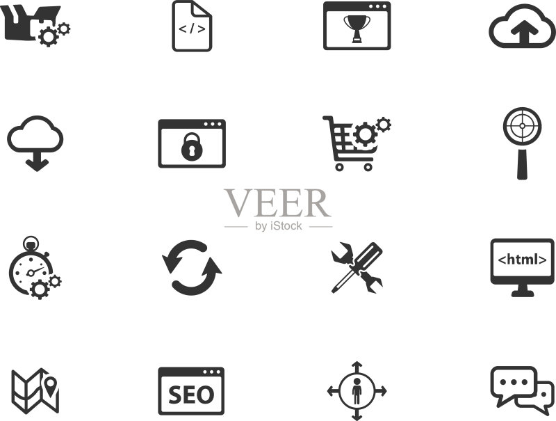 SEO和开发简单的图标图标素材