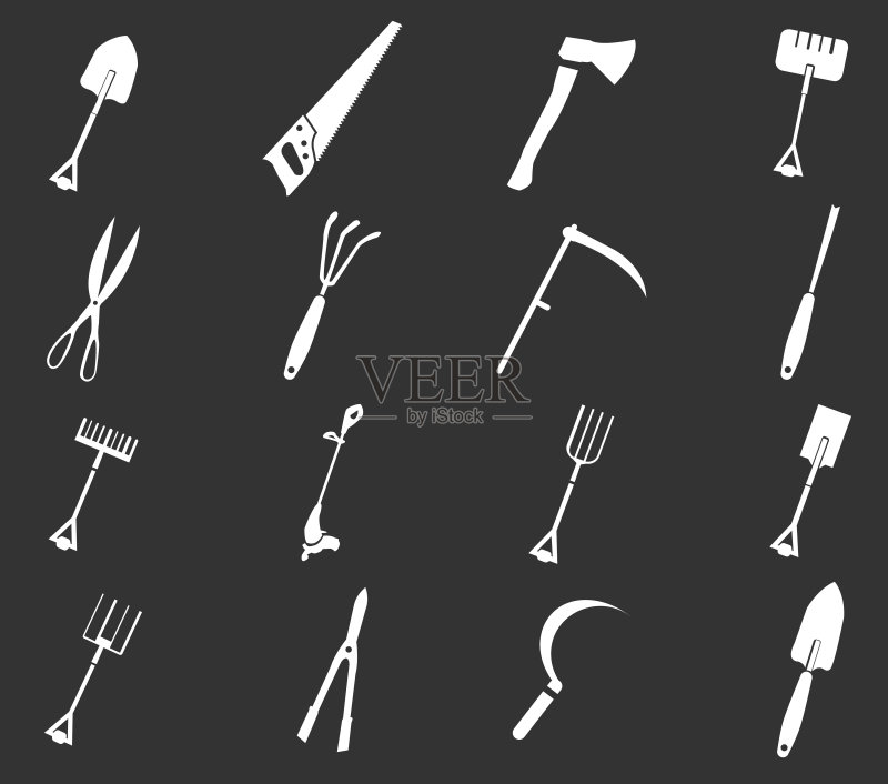 园艺工具合集图标素材