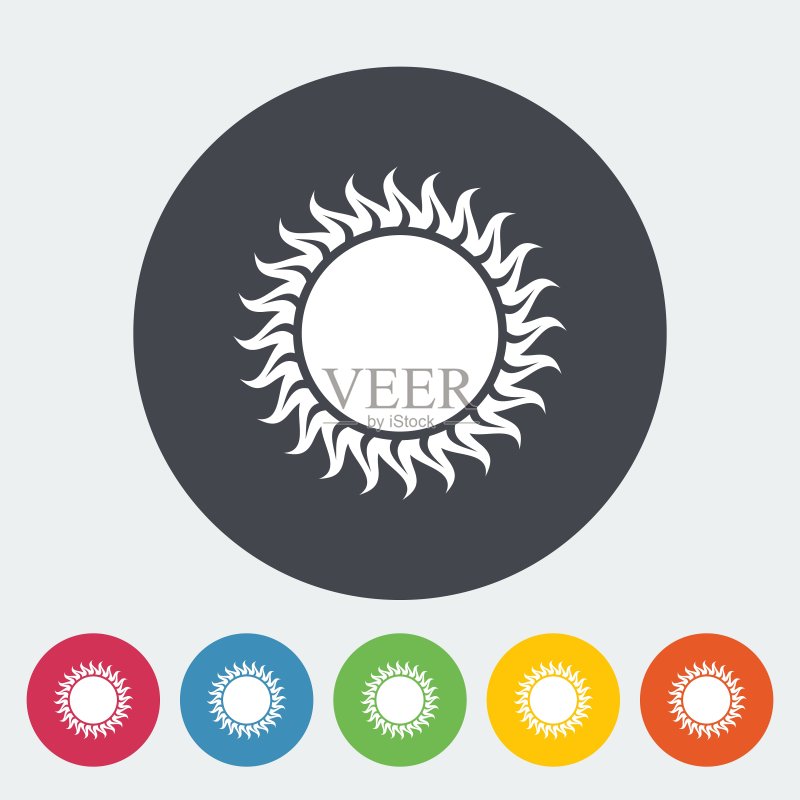 太阳扁平风格图标图标素材