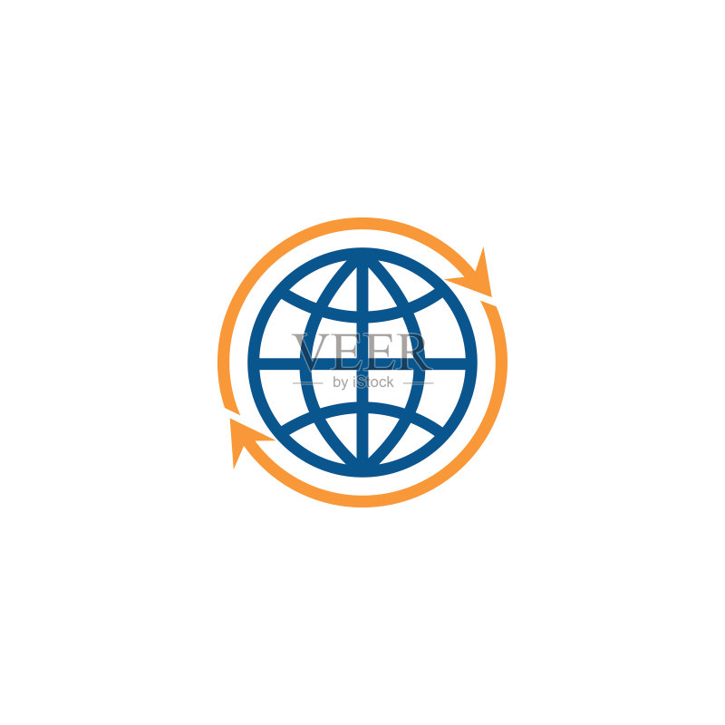 地球仪图标和符号矢量图图标素材