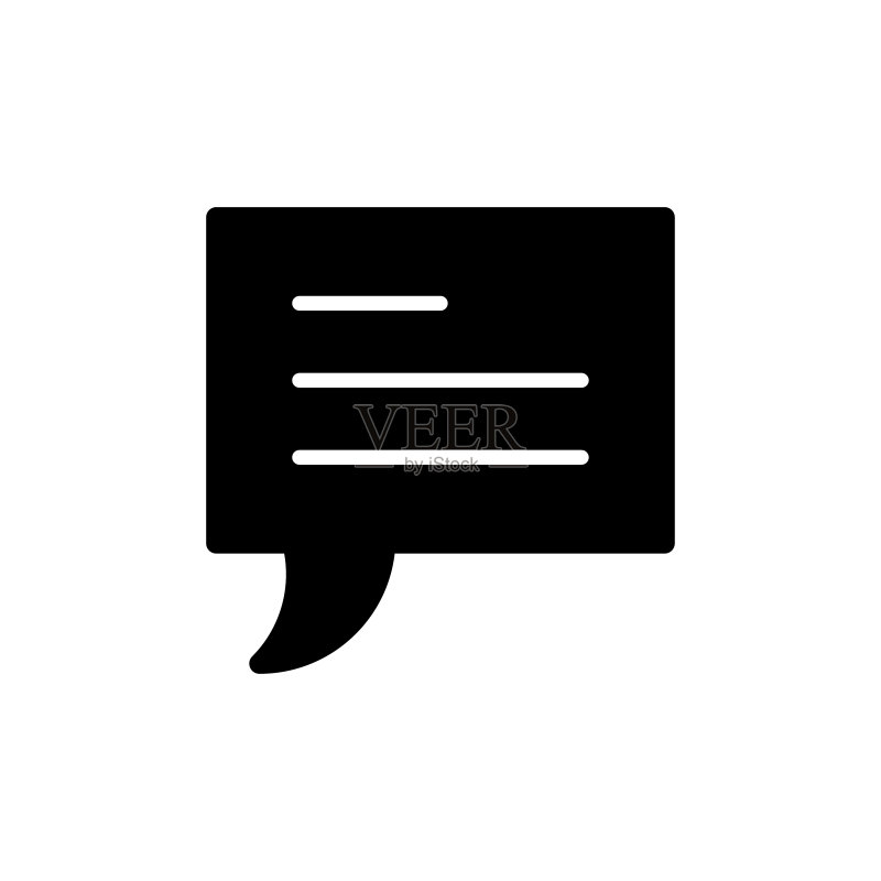气泡对话框图标扁平矢量模板设计潮流图标素材