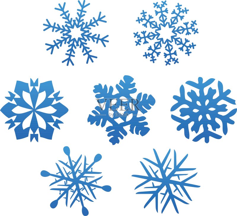 的雪花图标素材