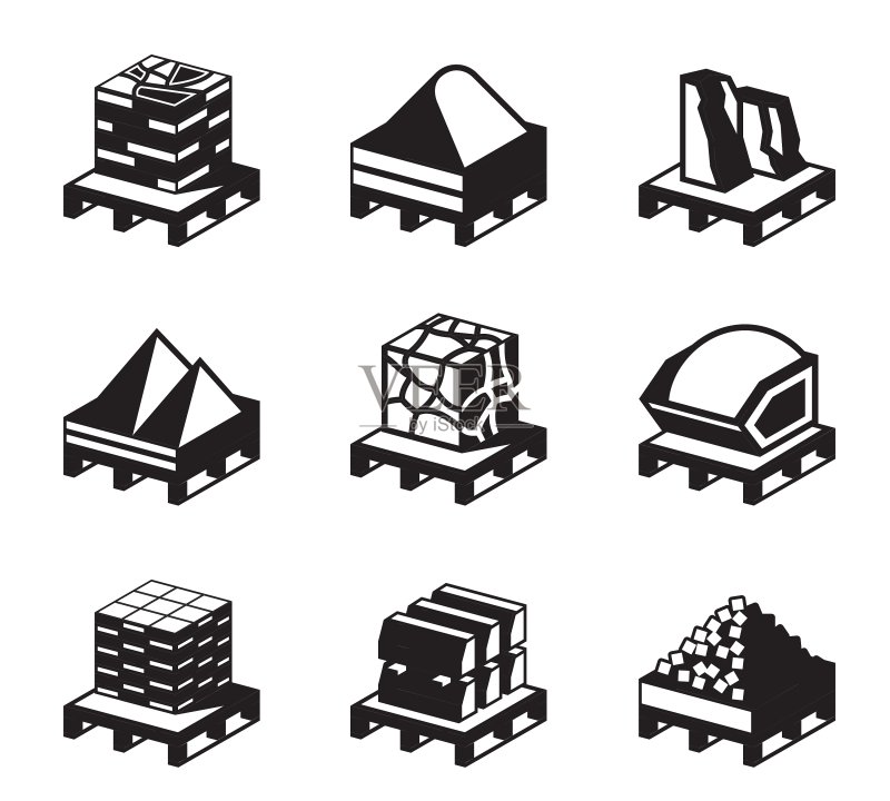 建筑及建筑材料图标素材