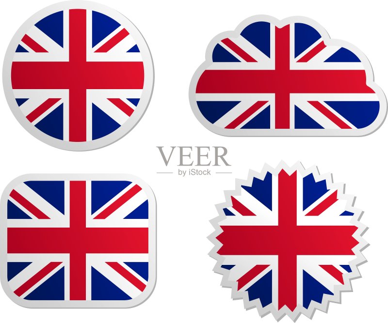 英国国旗标签图标素材