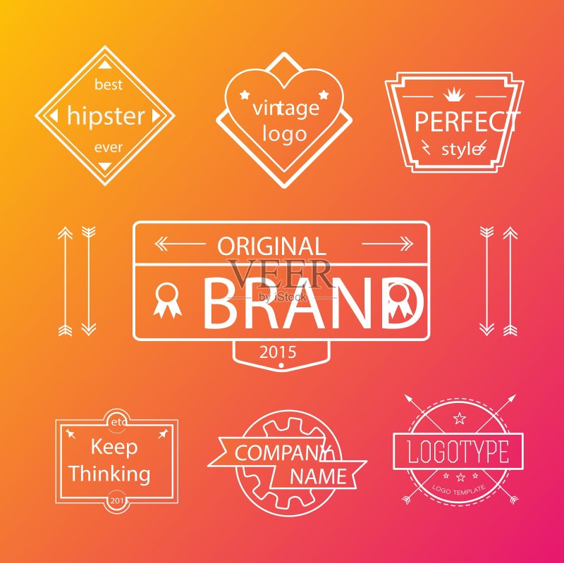 抽象复古Logo设计元素合集图标素材
